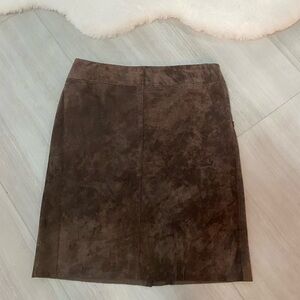 Express Dark Brown Pencil Skirt